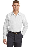 Red Kap® - Long Sleeve Striped Industrial Work Shirt.  CS10