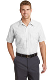Red Kap® - Short Sleeve Striped Industrial Work Shirt.  CS20