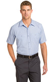 Red Kap® - Short Sleeve Striped Industrial Work Shirt.  CS20