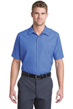 Red Kap® - Short Sleeve Striped Industrial Work Shirt.  CS20