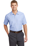 Red Kap® - Short Sleeve Striped Industrial Work Shirt.  CS20