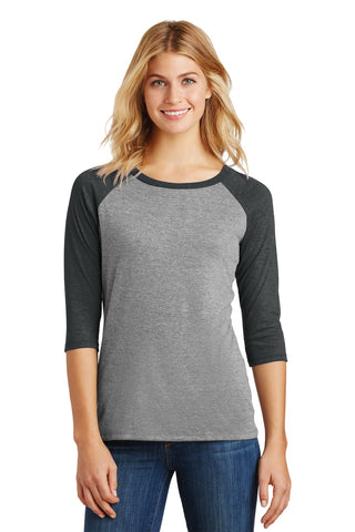 District Made® Ladies Perfect Tri® 3/4-Sleeve Raglan. DM136L