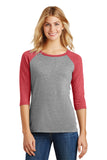District Made® Ladies Perfect Tri® 3/4-Sleeve Raglan. DM136L