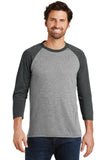 District Made® Mens Perfect Tri® 3/4-Sleeve Raglan. DM136