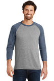 District Made® Mens Perfect Tri® 3/4-Sleeve Raglan. DM136