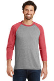 District Made® Mens Perfect Tri® 3/4-Sleeve Raglan. DM136