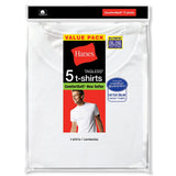 Hanes Men's White TAGLESS® Crewneck Undershirt 5-Pack