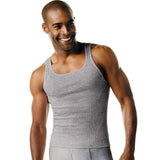 Hanes Men's TAGLESS® Ribbed A-Shirt 4-Pack