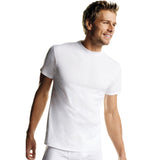 Hanes Men's White TAGLESS® Crewneck Undershirt 6-Pack