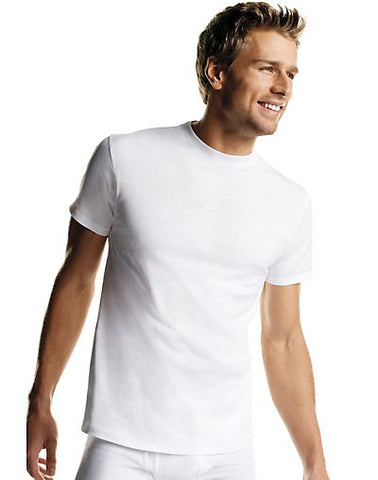 Hanes Men's White TAGLESS® Crewneck Undershirt 6-Pack