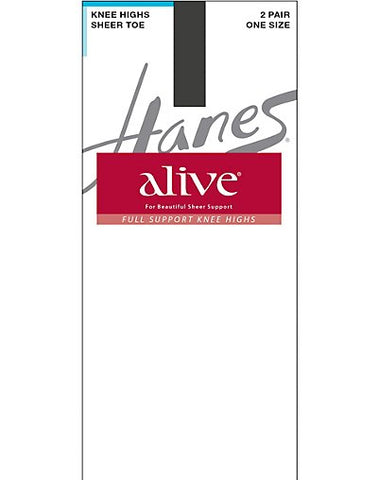 Hanes Alive Full Support Sheer Knee Highs 2-Pack