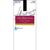 Hanes Silk Reflections Silky Sheer No-Slip Band Knee Highs with Run Resistant Technology 2-Pair Pack