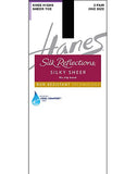 Hanes Silk Reflections Silky Sheer No-Slip Band Knee Highs with Run Resistant Technology 2-Pair Pack