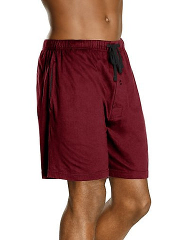 Hanes Men's Jersey Lounge Drawstring Shorts with Logo Waistband 2-Pack