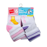 Hanes Infant Girls Turn Cuff Socks P6