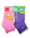 Hanes Infant Girls Ankle Socks P6