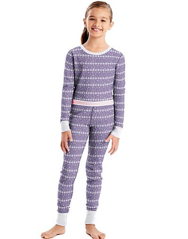 Hanes X-Temp™ Girls' Organic Cotton Printed Thermal Set
