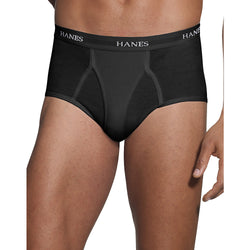 Hanes Men's FreshIQ™ ComfortBlend&reg; Black/Grey Briefs 2XL-4XL 4-Pack
