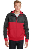 Sport-Tek® Embossed Hybrid Full-Zip Hooded Jacket. JST50