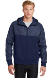 Sport-Tek® Embossed Hybrid Full-Zip Hooded Jacket. JST50