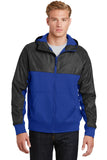 Sport-Tek® Embossed Hybrid Full-Zip Hooded Jacket. JST50