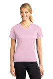 DISCONTINUED Sport-Tek® Dri-Mesh® Ladies V-Neck T-Shirt.  L468V