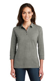 Port Authority® Ladies 3/4-Sleeve Meridian Cotton Blend Polo. L578