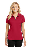 Port Authority® Ladies Pinpoint Mesh Zip Polo. L580