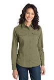 Port Authority® Ladies Stain-Release Roll Sleeve Twill Shirt. L649
