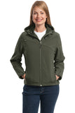 Port Authority® Ladies Textured Hooded Soft Shell Jacket. L706