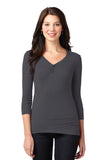 Port Authority® Ladies Concept Stretch 3/4-Sleeve Scoop Henley. LM1007