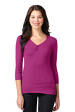 Port Authority® Ladies Concept Stretch 3/4-Sleeve Scoop Henley. LM1007