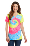 Port & Company® Ladies Tie-Dye V-Neck Tee.  LPC147V
