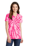 Port & Company® Ladies Tie-Dye V-Neck Tee.  LPC147V