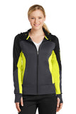 Sport-Tek® Ladies Tech Fleece Colorblock Full-Zip Hooded Jacket. LST245