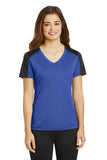 Sport-Tek® Ladies PosiCharge® Competitor™ Sleeve-Blocked V-Neck Tee. LST354