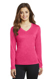Sport-Tek® Ladies Long Sleeve Heather Contender™ V-Neck Tee. LST360LS