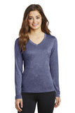 Sport-Tek® Ladies Long Sleeve Heather Contender™ V-Neck Tee. LST360LS