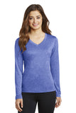 Sport-Tek® Ladies Long Sleeve Heather Contender™ V-Neck Tee. LST360LS