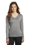 Sport-Tek® Ladies Long Sleeve Heather Contender™ V-Neck Tee. LST360LS