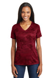 Sport-Tek® Ladies CamoHex V-Neck Tee. LST370