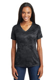 Sport-Tek® Ladies CamoHex V-Neck Tee. LST370