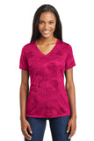 Sport-Tek® Ladies CamoHex V-Neck Tee. LST370