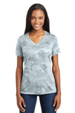Sport-Tek® Ladies CamoHex V-Neck Tee. LST370