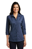 Port Authority® Ladies 3/4-Sleeve Micro Tattersall Easy Care Shirt. LW643