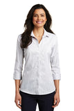 Port Authority® Ladies 3/4-Sleeve Micro Tattersall Easy Care Shirt. LW643