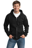 Port & Company® Tall Essential Fleece Full-Zip Hooded Sweatshirt. PC90ZHT
