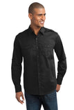 Port Authority® Stain-Release Roll Sleeve Twill Shirt. S649