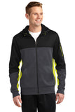 Sport-Tek® Tech Fleece Colorblock Full-Zip Hooded Jacket. ST245