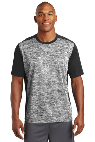 Sport-Tek® PosiCharge® Electric Heather Colorblock Tee. ST395